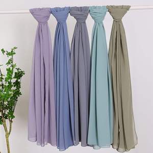 Women Solid Color Cotton Scarves Long Lightweight Daily Use Shawls for Adults All Seasons Hijabs in Multiple Colors - Product Image 3