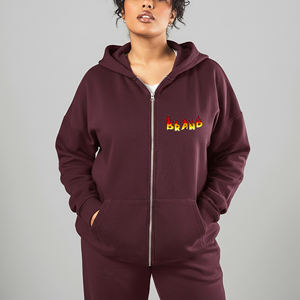 New Fashionable Women's Acid Wash <b>Zipper</b> Hoodies Premium Quality 360GSM 100% Cotton Oversized Autumn Winter Casual Wear Custom - Product Image 1