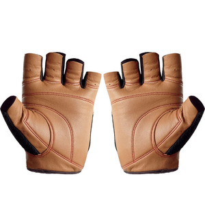 Guantes Deportivos Qaswa Premium de Medio Dedo, de Piel Vacuna, Ligeros, con Cordones, Resistentes a Impactos, Transpirables, para Fitness, Levantamiento de Pesas y Ciclismo - Product Image 3
