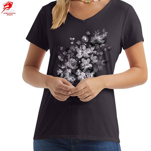 T-shirts graphiques imprimés pour femmes, en coton léger, confortables, décontractés, tendance, style streetwear, vêtements d'été - Product Image 1