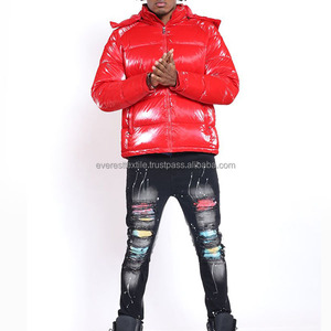 Custom Winter Fashion Men's Eco-Friendly Windproof Puffer Jacket with Stand Collar Warm & Comfortable - Product Image 2