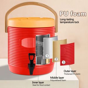 <span class=keywords><strong>Distributeur</strong></span> <span class=keywords><strong>de</strong></span> boissons isotherme avec robinet, en plastique, chaud/froid, en acier inoxydable 304, seau à thé au lait chaud/froid pour la restauration - Product Image 6