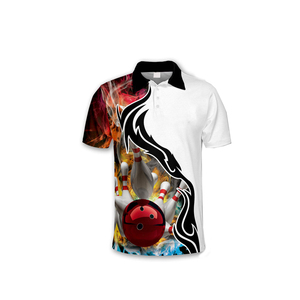 Camisas de Bolos para Hombre, Ligeras, Transpirables, de Manga Corta, Estampadas, para Equipos Deportivos, Personalizables - Product Image 2