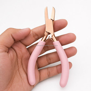 Juego de alicates profesionales para la fabricación de joyas, acabado dorado, mango ergonómico morado, herramientas manuales de precisión para la elaboración de joyas. - Product Image 4