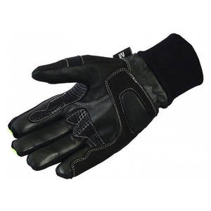 Gants de course à doigts entiers WARPRO INDUSTRY SS-RG-41, noir et bleu, en cuir, imprimé numérique, antidérapants, unisexes, fermeture à enfiler - Product Image 3