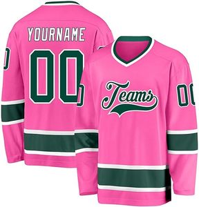 Tenue de hockey sur glace personnalisée de haute qualité 100 % polyester pour hommes et femmes, faible MOQ, vente en gros, impression par transfert thermique, service OEM, maillot de hockey vierge - Product Image 2