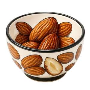 Fournitures pour le Ramadan, bol décoratif en bois de manguier imprimé à l'émail pour servir l'Iftar - Product Image 1