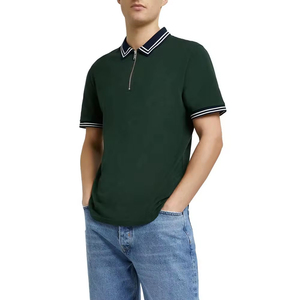 Wholesale Mens <b>Polo</b> Shirts Wholesale New Design Custom Embroidered Logo Printed Top Selling Half <b>Zip</b> <b>Up</b> <b>Polo</b> Shirts for Men - Product Image 6