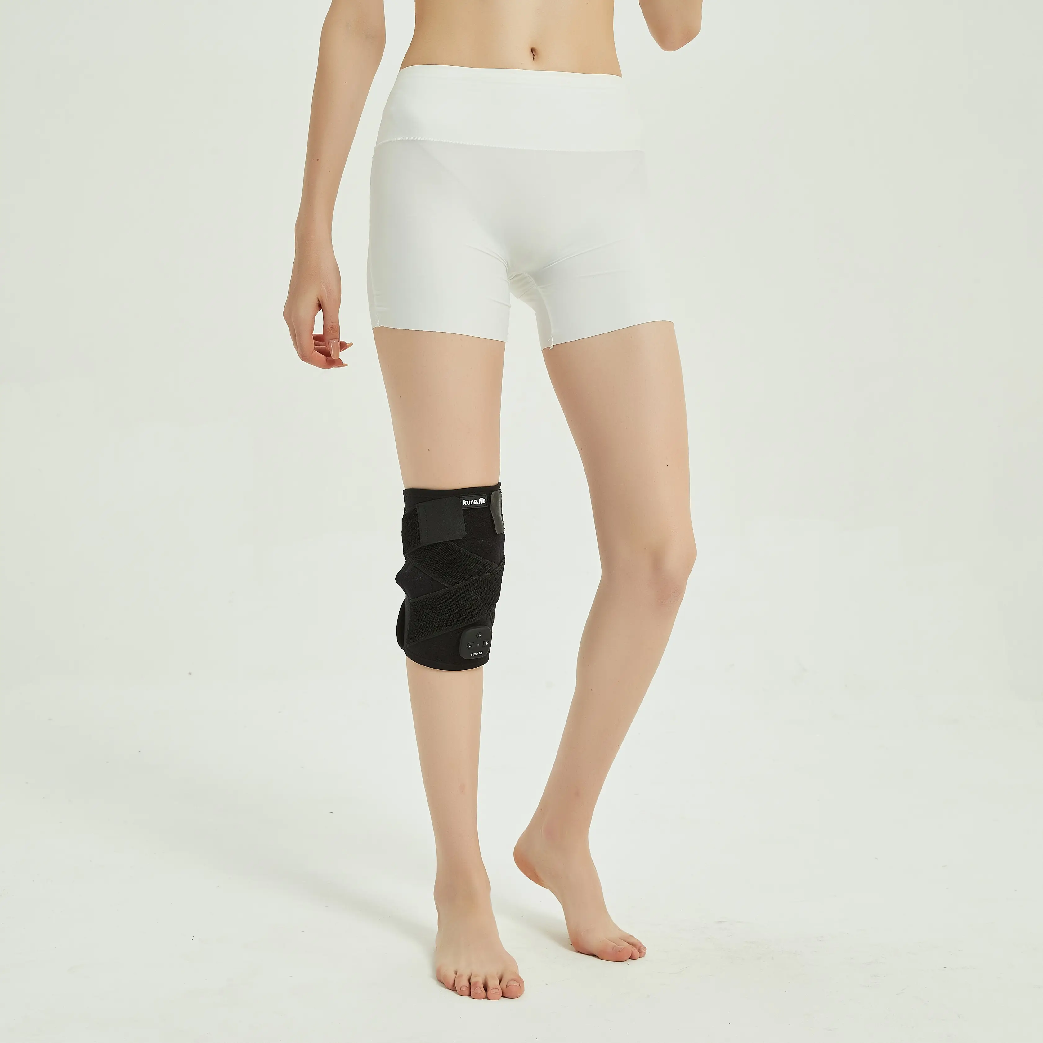 Massaggio di supporto per ginocchio EMS TENS di vendita caldo con massaggiatore per bendaggio regolabile 3D per ginocchio remoto per alleviare il dolore