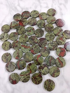 Magnifique lot de cabochons en jaspe dragon de 25 mm de diamètre, forme ronde, cabochon en forme de pièce de monnaie sang de dragon, cabochon lâche de 25 mm de diamètre, forme ronde - Product Image 4