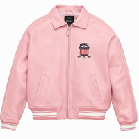 Veste en cuir ICON Avirex pour homme, veste bomber en cuir PU avec patch brodé, veste en cuir Avirex pour homme, style streetwear