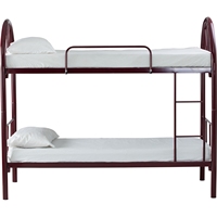 NUHOOM-BASIC Lit superposé simple en métal de style industriel moderne, cadre de lit mezzanine, gain de place, mobilier de chambre pour adultes, modèle 6577052