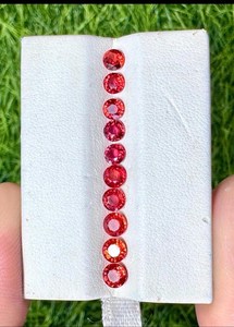 Saphirs orange naturels de forme ronde, pierres précieuses en vrac pour la création de bijoux, bagues, pendentifs, boucles d'oreilles, haute qualité - Product Image 4