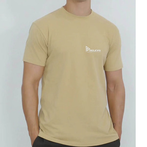เสื้อยืดคอกลมแขนสั้นทรงปกติสำหรับผู้ชาย ยี่ห้อ Relevo ผ้าฝ้าย สีพื้น ระบายอากาศได้ดี สวมใส่สบาย พิมพ์ลายโลโก้ด้านหน้า - Product Image 2