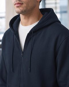Sudadera con capucha y cremallera, corte regular, 100% algodón, forro polar, jersey de invierno premium - Product Image 3