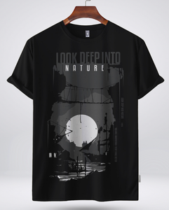 T-shirt en coton imprimé rétro pour homme, coupe ample, col rond, doux, respirant, manches courtes, style streetwear, tee-shirt tendance - Product Image 4