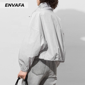 Veste légère coupe-vent à séchage rapide style vêtement de travail extérieur, protection solaire, col roulé, pour femme, nouvelle collection automne, trench - Product Image 4