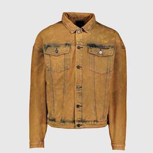 Veste en jean de haute qualité pour homme, logo personnalisé, style vintage, délavé, streetwear, manteau en jean décontracté, fabricant, vente en gros - Product Image 3