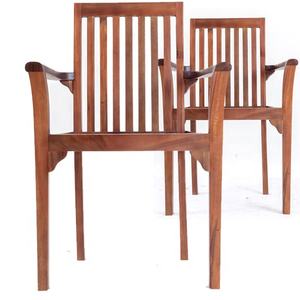 Whooshaler ACACIA Chaise empilable Mobilier d'extérieur en bois pour jardin, salle à manger et parc Chaises empilables - Product Image 1