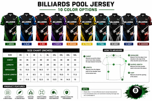 Camiseta de Billar Personalizada para Equipo, Transpirable, que Absorbe la Humedad, Uniforme de Club Personalizado, Fabricante de Ropa Deportiva OEM ODM - Product Image 3