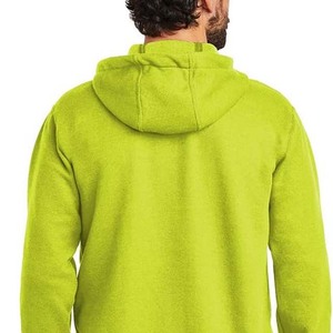 เสื้อฮู้ดซิปผ้าฟลีซคอตตอน 100% ขายส่งแบบ OEM สตรีทแวร์ผู้ชายทรงปกติ ใส่ได้ในฤดูหนาว เป็นมิตรกับสิ่งแวดล้อม แห้งเร็ว ระบายอากาศได้ดี - Product Image 5