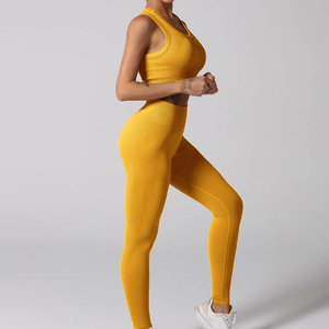 Customized Printing Female Yoga Set Breathable Cotton Quick Dry Athletic <b>Clothing</b> OEM Service High Quality Fitness-Suit - Product Image 5