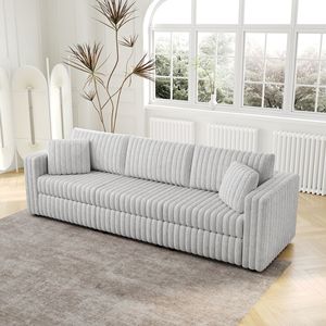 Divano Modulare 3 Posti in Morbido Peluche a Forma di Coniglio 106.3, Altamente Confortevole e dal Design Distintivo per Camera da Letto e Soggiorno - Product Image 2