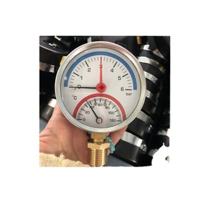 Высокое качество 80 мм черный стальной нижний Термоманометр для температуры и давления в печи OEM/ODM индивидуальная поддержка - Product Image 2