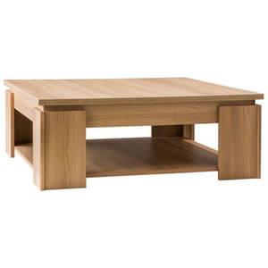 Table basse Parisot Hansen élégante, dotée d'un plateau de rangement inférieur pratique et fabriquée en bois de teck écologique. - Product Image 2