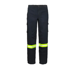 Veste et pantalon de travail réfléchissants haute visibilité, résistants à la chaleur, de haute qualité, lavables, en coton, avec bandes réfléchissantes - Product Image 3