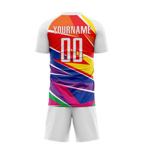 2026 New Dynamic Multi Color Custom Soccer Uniform Set High Quality Polyester Fabric Round <b>Neck</b> Pullover Team Jersey And Shorts - Product Image 3