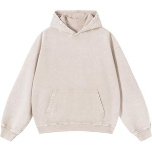 Sudadera con Capucha Vintage de Felpa Suave con Efecto Ácido, Oversize, con Diseño Clásico de Bolsillo Canguro - Product Image 6