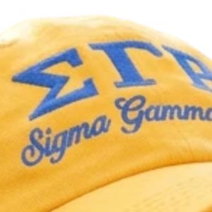 หมวกแก๊ปปักลายตัวอักษร Sigma Gamma Rho สีทอง สำหรับชมรมนักศึกษากรีก หมวกเบสบอลปักลายตัวอักษรสำหรับผู้หญิง ปรับขนาดได้ สไตล์ลำลองสำหรับวิทยาลัย แบบกำหนดเองได้ - Product Image 5
