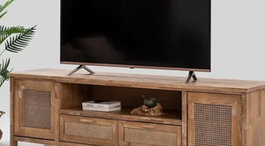 NUEVO PRODUCTO 2026 Mueble de TV Moderno de Lujo Industrial para Sala de Estar o Dormitorio, en Madera de Mango Blanca - Product Image 2