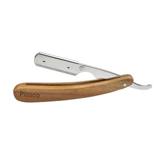 Navaja de afeitar manual de filo recto con cuchilla intercambiable para barbería - Product Image 4