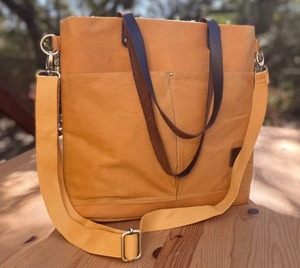 Bolso Tote de Lona y Cuero, Bordado, Impermeable, Estilo Vintage, Bolso de Hombro, para Viajes, Compras Diarias, Gran Capacidad, Resistente - Product Image 1