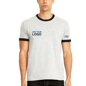 T-shirt 50% coton Pima pour homme, coupe ajustée, col rond, haut confortable pour homme - Product Image 6