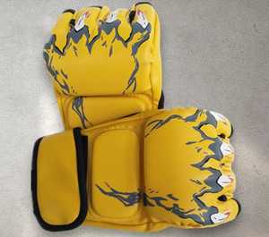 XERET SPORTS Breathable Leather MMA Grappling Gloves Hook Loop Closure <b>Open</b> Finger Design Eco-friendly Non-Slip Martial Arts - Product Image 3