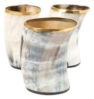 Gobelet en corne de buffle naturelle polie, étanche, thème animalier, décoration rustique pour la maison, artisanat unique