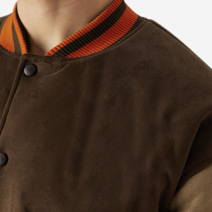 Blouson universitaire d'hiver imperméable à col montant en toile avec logo personnalisé pour homme, couleurs personnalisables sur le devant, faible MOQ, service ODM/OEM - Product Image 6