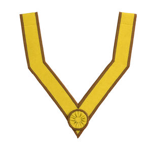 ปลอกคอเจ้าหน้าที่เมสันกำมะหยี่หรูหรา ปลอกคอเมสันทำมือประดับด้วยเส้นทองคำ ปลอกคอเมสันประดับพู่ทองคำ - Product Image 4