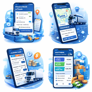 Développement d'une application avancée de réservation de camions avec suivi en temps réel, correspondance des charges et gestion intelligente de flotte - Product Image 1