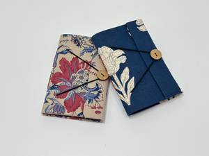Cuadernos de Tela de Algodón Estampada con Cierres de Cuerda, 100 Hojas, Color Personalizado, Encanto Hecho a Mano y Estilo Práctico para Diarios y Regalos - Product Image 2