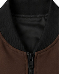 เสื้อแจ็คเก็ตบอมเบอร์สีน้ำตาลสำหรับผู้ชาย ผ้าฝ้าย 100% ปักลาย  รักษ์โลก สวมใส่สบาย มีฮู้ด เหมาะสำหรับฤดูหนาว - Product Image 5