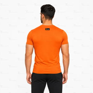 Chemises de compression à manches courtes pour hommes, tissu extensible, col rond, haut de sport respirant, écologique, séchage rapide - Product Image 4