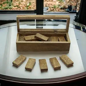 Best Quality FAIZA CRAFT Classic Square Wood Jewelry <b>Box</b> Engraving Single Tier Foldable Design for Living Room Use-Direct - Product Image 6