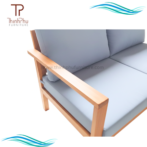 EDEN Ensemble de canapés de jardin contemporains en bois d'acacia, 6 pièces, écologiques, avec coussins imperméables, pliables, pour hôtels et villas - Product Image 5