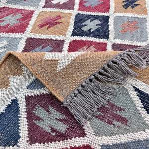 4x6วินเทจสไตล์ kilim พรมขนสัตว์และปอกระเจาสำหรับดูเรียบง่ายพรมและชุด - Product Image 6