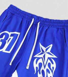 Pantalones Deportivos de Algodón Estampados de Alta Calidad Personalizados para Hombre, Cintura Elástica, Ligeros, Color en Contraste, Estrella de Cinco Puntas, Número Recto - Product Image 4