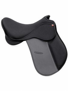 Selle de saut et de course pour cheval en cuir Premium Star avec arceau en plastique, tailles adultes 12-18, siège disponible - Product Image 1